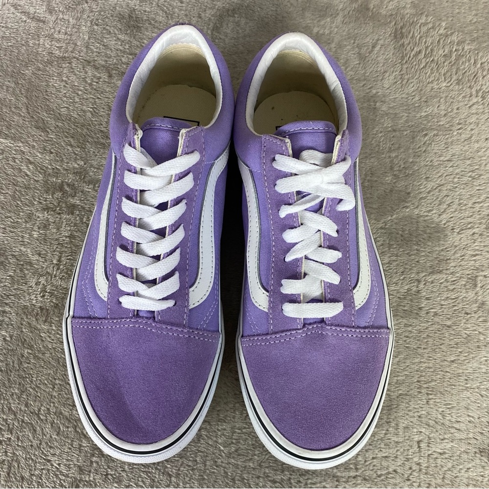 Vans Old Skool Shoes Men 6 Women 7.5 Light Purple Suede Skate‎ Sneakers NEW - Picture 8 of 10